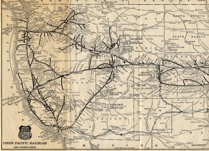 Mapa Union Pacific Railroad 1925