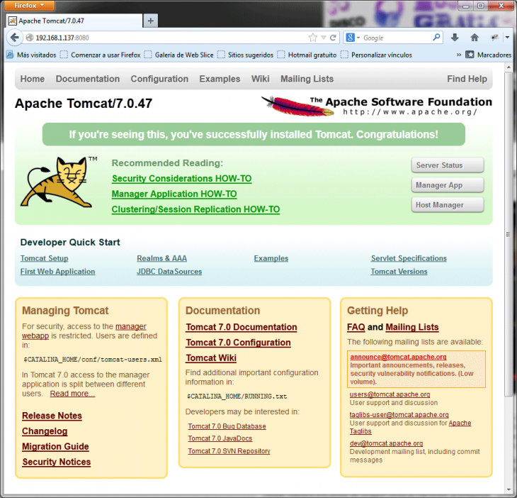 Apache tomcat 7 0 47 dhplora